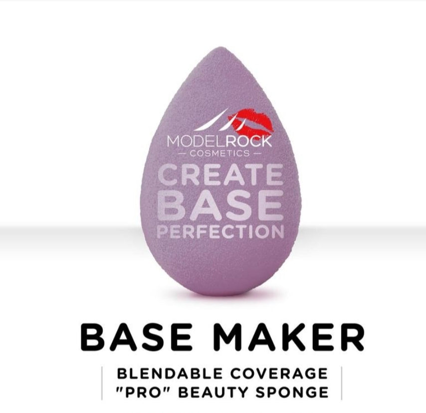 BASE MAKER - Blendable Coverage "Pro" Beauty Sponge PRO 3pk (LILAC,BLACK&DARKPINKWEDGE)