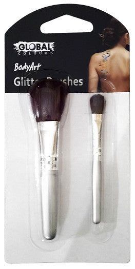 Global Colours 2pk Face Paint Glitter Brushes