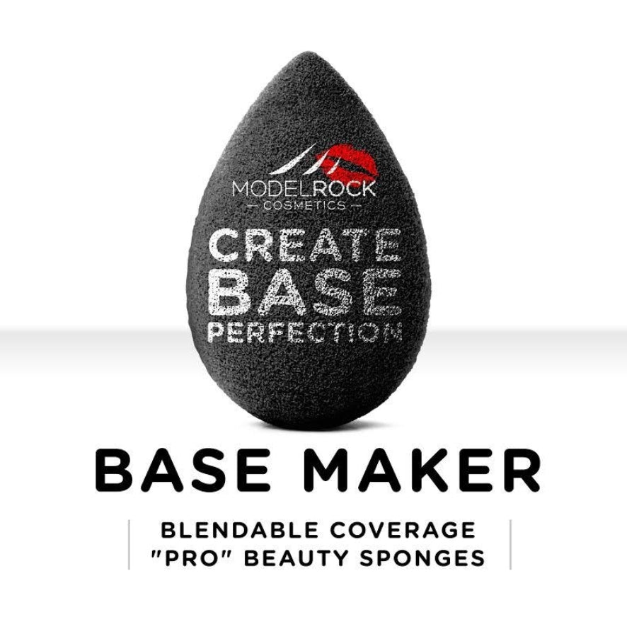 BASE MAKER - Blendable Coverage "Pro" Beauty Sponge PRO 3pk (LILAC,BLACK&DARKPINKWEDGE)