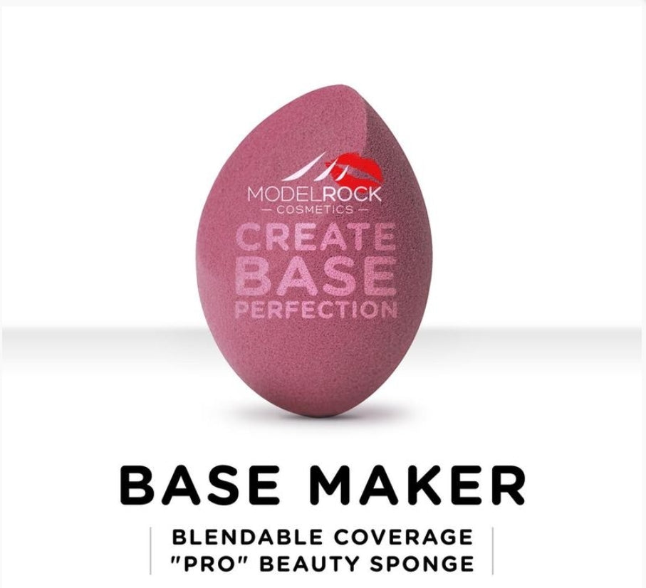 BASE MAKER - Blendable Coverage "Pro" Beauty Sponge 1pk (DARK PINK WEDGE)