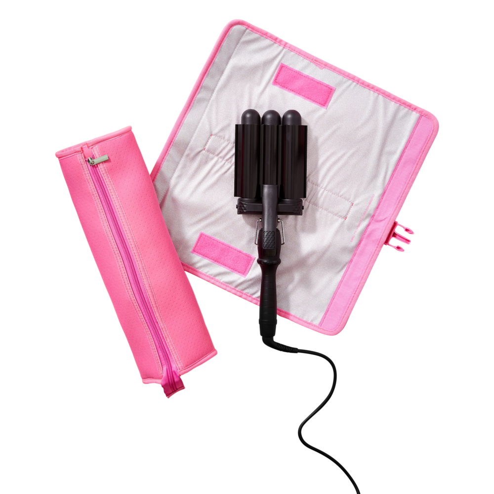 Mermade Pink Heat Mat + Clutch