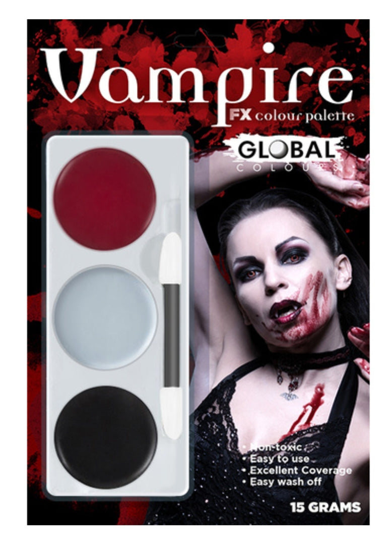 Global Colours Vampire FX Colour Palette Face Paint Halloween