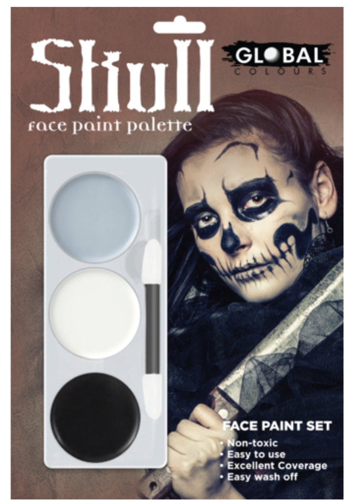 Global Colours Skull FX Colour Palette Face Paint Halloween