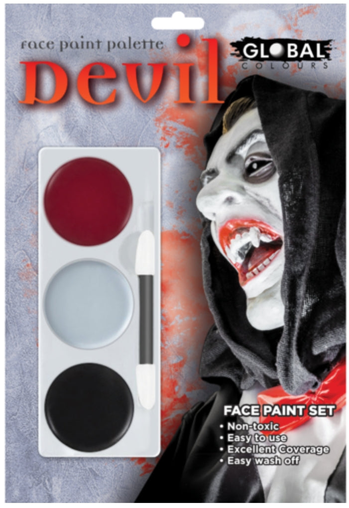 Global Colours Devil FX Colour Palette Face Paint Halloween