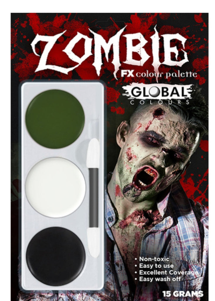 Global Colours Zombie FX Colour Palette Face Paint Halloween