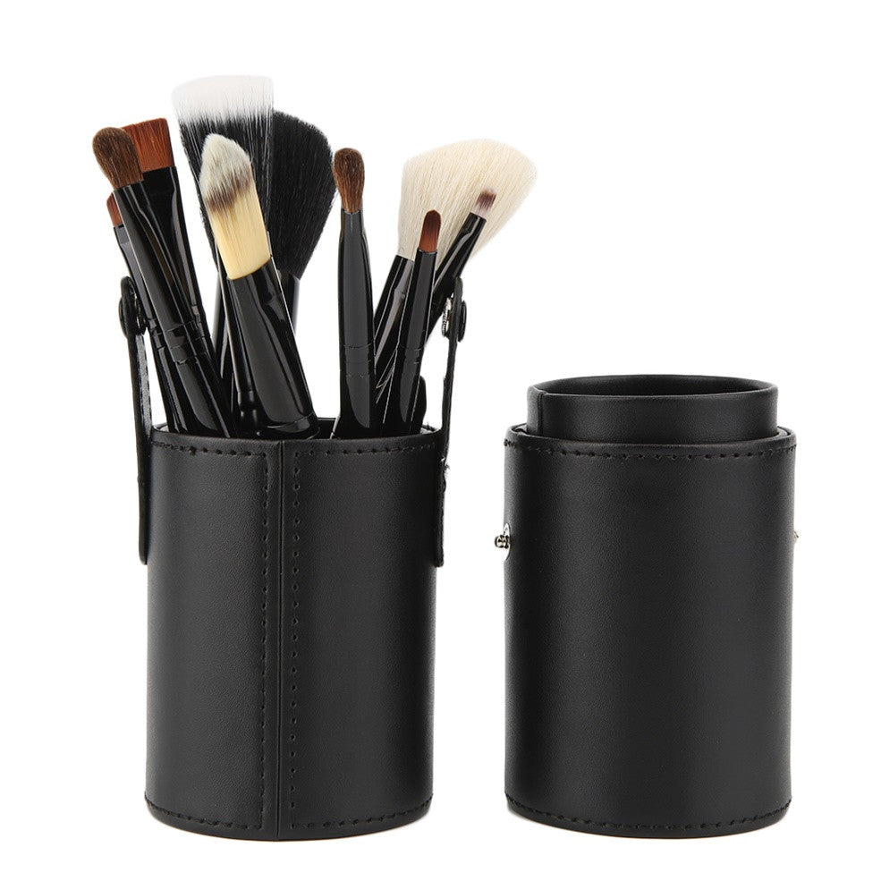 Makeup Brush Cylinder 12pc Set (Choose Colour)